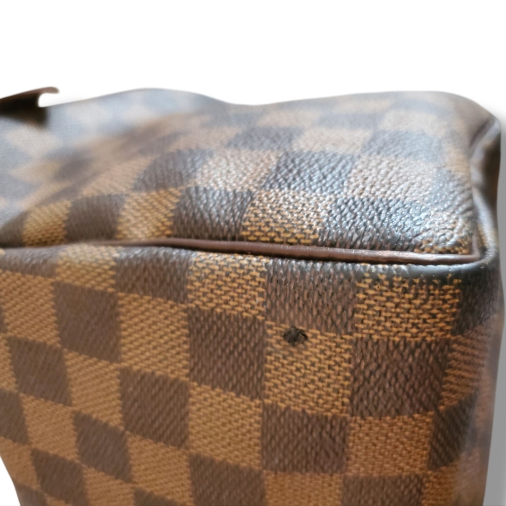LOUIS VUITTON Speedy 30 Damier Ebene Satchel Bag Brown COA, Lock & Key - Picture 12 of 16